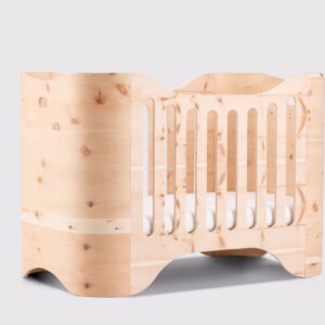 Set Minibett aus Arvenholz, Matratze - Natur