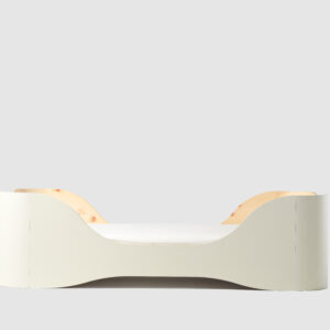 Set Kinderbett aus Arvenholz (80 x 170cm), Matratze Natur - Sand